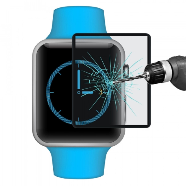 Apple Watch 38mm kaareva panssarilasi, musta reunus, Enkay