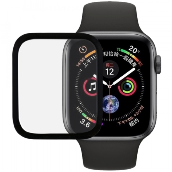Apple Watch 5/4 44mm panssarilasi 9H 3D Edge (musta reunus)