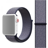 Apple Watch 5 & 4 44mm / 3 & 2 & 1 42mm, Magic Stick Sport Loop‑ranneke (laivaston sininen)