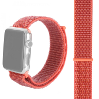 Apple Watch 5 & 4 44mm / 3 & 2 & 1 42mm, Magic Stick Sport Loop‑ranneke (aprikoosi)