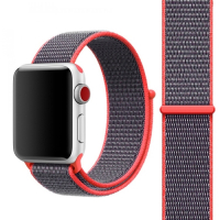 Apple Watch 5 & 4 40mm / 3 & 2 & 1 38mm, Magic Stick Sport Loop‑ranneke (Magenta)