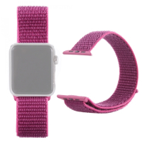 Apple Watch 5 & 4 40mm / 3 & 2 & 1 38mm, Magic Stick Sport Loop‑ranneke (Punainen Violetti)