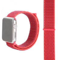 Apple Watch 5 & 4 40mm / 3 & 2 & 1 38mm, Magic Stick Sport Loop‑ranneke (Ruusunpunainen)