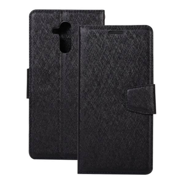 Huawei Mate 20 Lite, musta suojakotelo, jossa 3 korttipaikkaa & lompakko & valokuvakehys