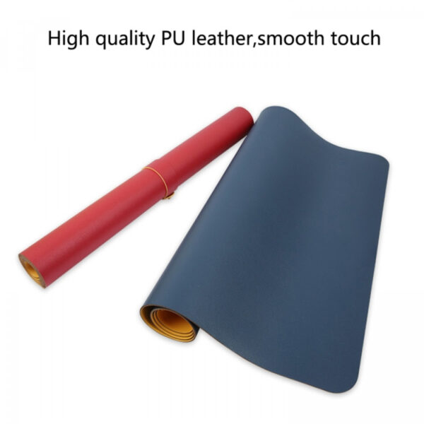 PVC Leather Mouse Pad Keyboard Pad Computer Desk Mat Red Yellow - Image 2