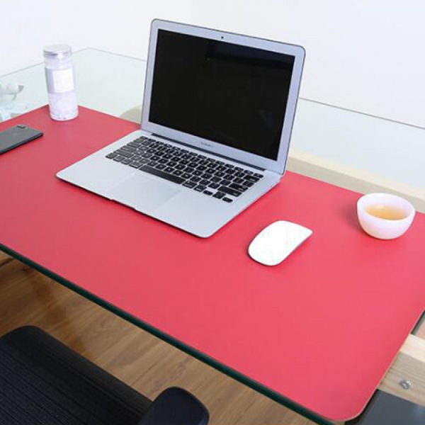 PVC Leather Mouse Pad Keyboard Pad Computer Desk Mat Red Yellow