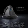 M618 Mini Wireless 2400DPI USB Rechargeable Ergonomic Vertical Mouse Grey Delux