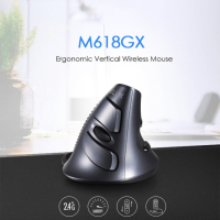 M618GX Wireless Ergonomic Vertical Mouse 1600DPI Optical Mouse Delux Hiiri