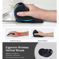 Alternative view of M618 Plus Wired Optical Mouse Ergonomic Vertical Mouse 1600DPI