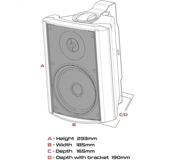 AI-Sonic OD-52B säänkestävä kotelokaiutin. 2kpl paketissa. - Image 4