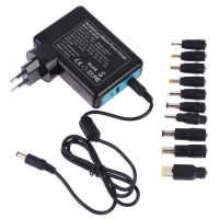 57W kannettavan yleislaturi, QC 3.0 USB + USB-C / C-tyypin ulostulo, jossa 10 erilaista vaihtopäätä, matkapuhelimen ja kannettavan virtalähde. SUNZD-GP202