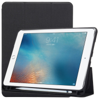 iPad 9.7 (2018) & iPad 9.7 tuuman (2017) suojakotelo kynänpidikkeellä (musta)