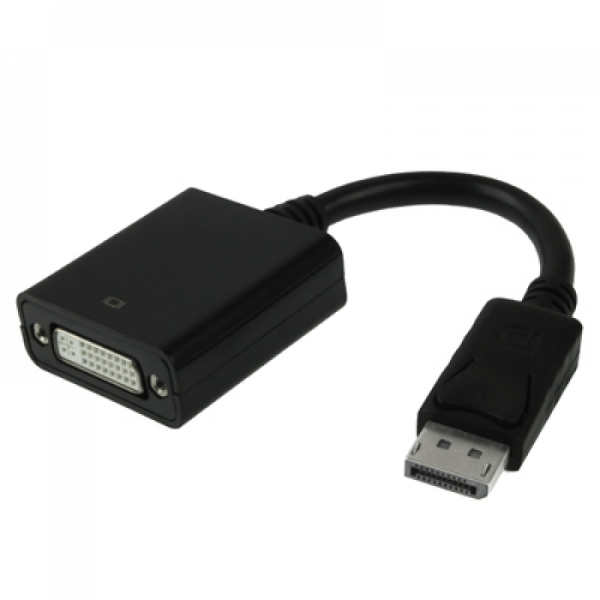 DisplayPort Uros - DVI 24+5 naaras sovitinkaapeli, 20cm