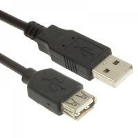 USB2.0 jatkojohto. Pituus: 1.5m