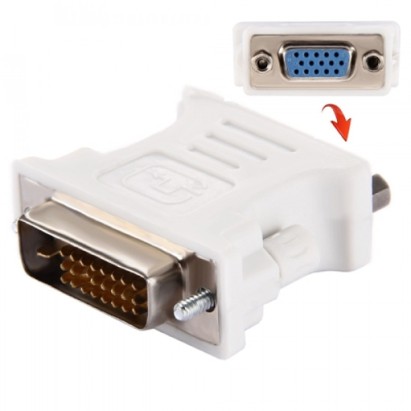 DVI 24+1 pin uros - VGA 15pin naaras adapteri