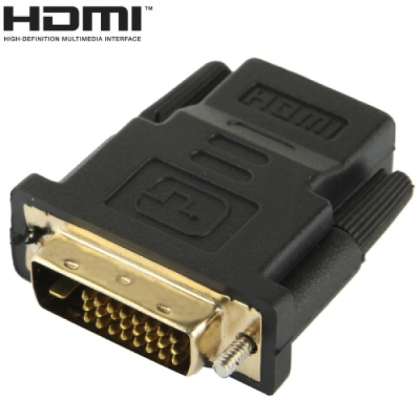 DVI-D 24+1Pin Uros HDMI 19pin naaras adapteri