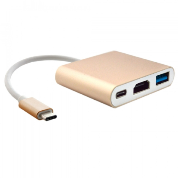 Smartte 3-in-1 USB-C adapteri | USB-A | HDMI | Type-C | adapteri kaapeli