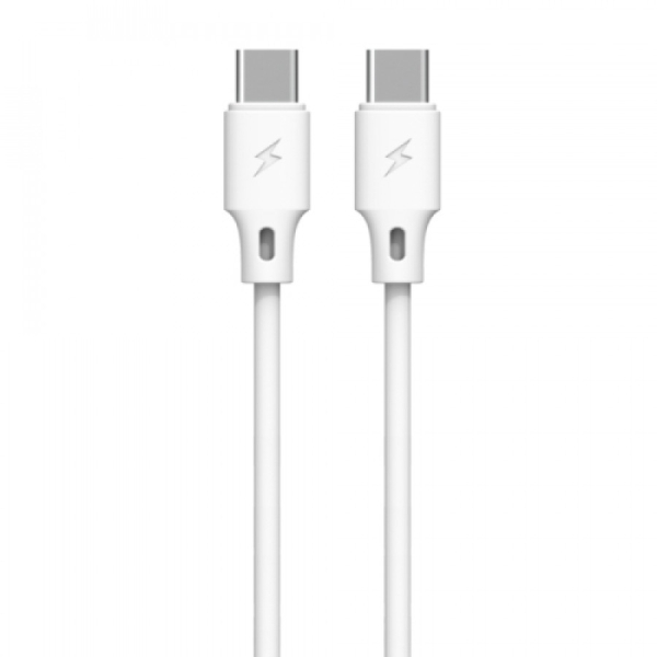 WK 1m 3A USB-C ↔ USB-C johto, Samsung Super fast charging, Oneplus Warp Charge, yhteensopiva WDC-106 Type-C ↔ Type-C