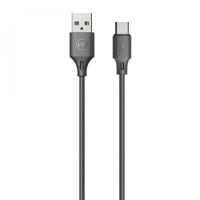 HW WeKome 3m Full Speed USB-A -> USB-C, Android & Apple C-tyypin Data Sync / Latauskaapeli (musta)