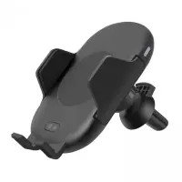 Puhelimen motorisoitu autoteline 10W langattomalla latauksella, Qi, kiinnitys tuuletinritilään