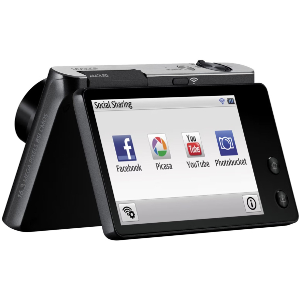 Käytetty Samsung MV900, 16Mpix, 5x optinen Zoom, Wi-fi, some, sposti, valkoinen, digikamera takuu 1kk - Image 2