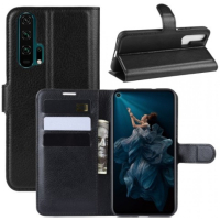 Honor 20 musta suojakotelo, Litchi