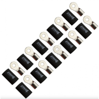 FOUR Connect 4-690954 M6 Rengasliitin 20mm2, 10x Musta