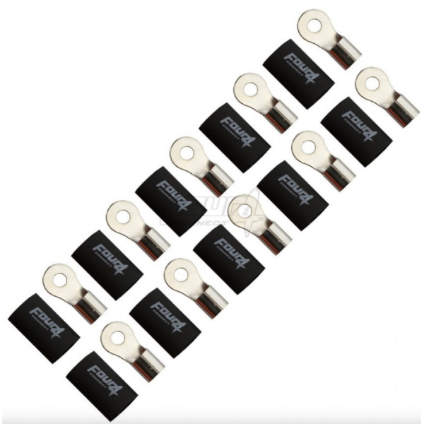 FOUR Connect 4-690954 M6 Rengasliitin 20mm2, 10x Musta