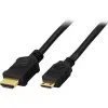 Deltaco 2m HDMI-kaapeli 19-pin uros-HDMI 19-pin uros, 4K, Ultra HD, Ethernet, 3D, paluuääni, musta, 2m