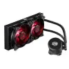 Cooler Master MasterLiquid Lite 240 All-in-one (AIO) CPU Liquid Cooler with 'Fire Red' LED MasterFan, 240mm Radiator, Dual Chamber Pump, Intel/AMD