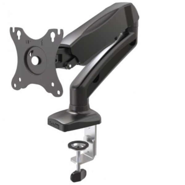 DELTACO näyttöteline, 13" - 27", kaasujousi, VESA 75x 75 ja 100x 100, kolme akselia, musta