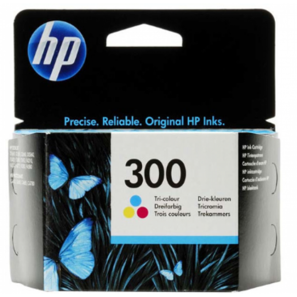 HP 300 kolmivärinen mustepatruuna, CC643EE
