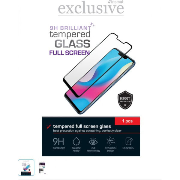 Insmat iPhone 11 Pro / XS / X Full Screen Brilliant -lasikalvo, Musta