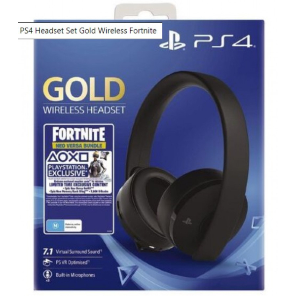 Sony PS4 gold wireless headset langattomat kuulokkeet