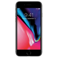 iPhone 8 128GB käytetty, akku 100%, takakansi rikki takuu 1kk  musta