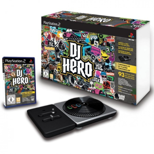 PS2 DJ Hero turntable kit + Peli
