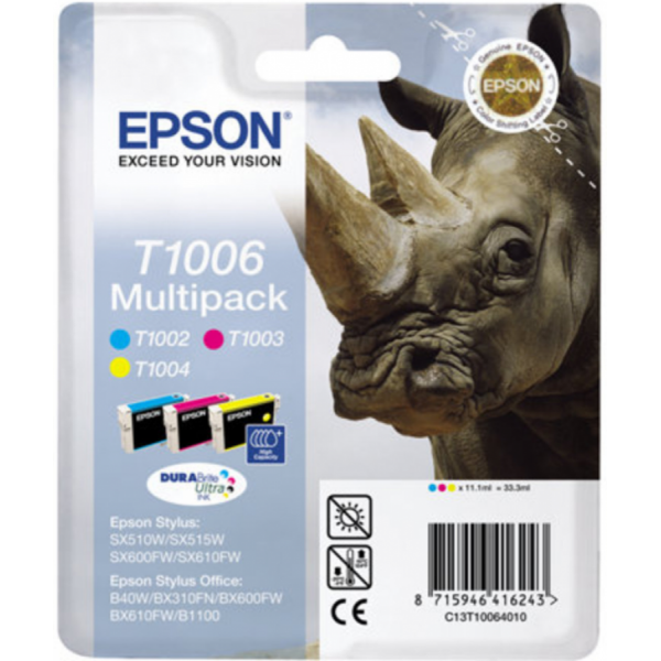Epson C13T10064010 Tri-Color mustepatruuna