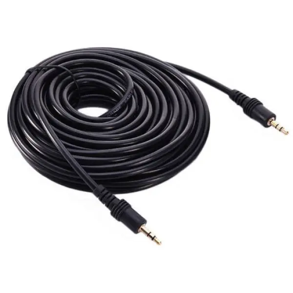 Äänikaapeli, 3,5mm plugi, uros-uros, 10m