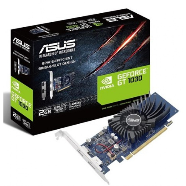 Asus GeForce GT 1030 -näytönohjain, 2GB GDDR5 PCI-E 3.0, HDMI/DP, Low Profile