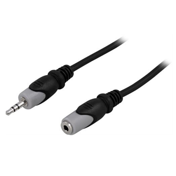 Äänikaapeli, 3,5mm, uros-naaras, 10m