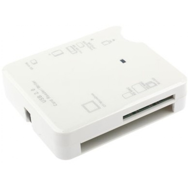 ALL IN 1 HI-SPEED CARD READER USB 2.0 valkoinen