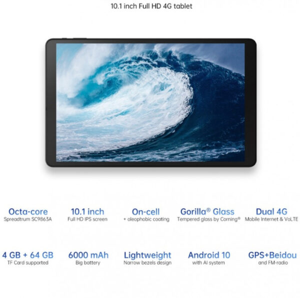 ADC iPlay 20, 4/64GB, 4G+WiFi, 10,1" FHD+, 6000mAh, 8-ydin 1.6GHz, GPS & FM & Bluetooth, Dual Band WiFi & Dual SIM, AllDoCube - Image 3