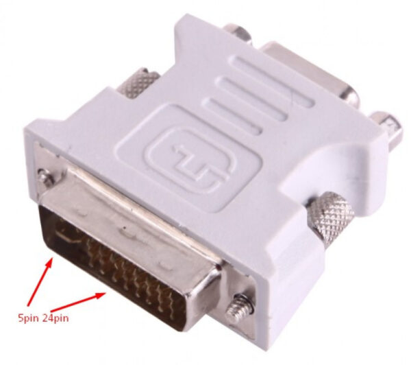 DVI uros 24+5 pin -> 15 pin VGA naaras - Image 2