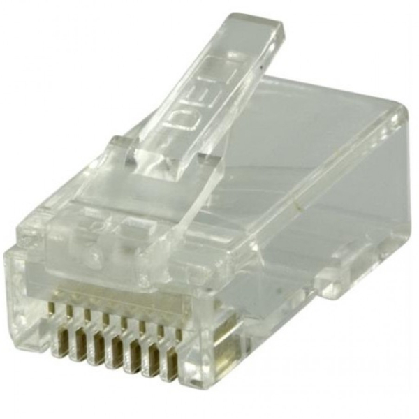 RJ-45-liitin, Cat6 UTP, 2-osainen, 10kpl pakkaus, Deltaco