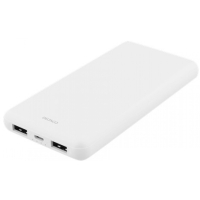 Varavirtalähde, 10000 mAh, 2 x USB-A, 2,1A, LED-merkkivalo, valkoinen Deltaco