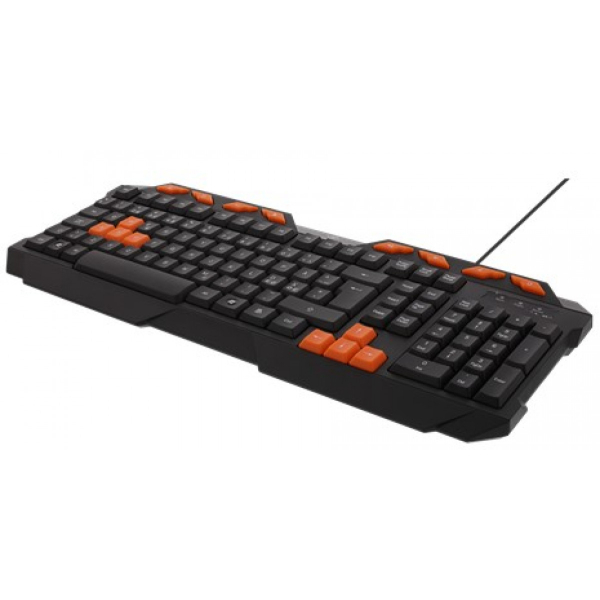 DELTACO GAMING 024 pelinäppäimistö, anti-ghosting, USB, musta/oranssi