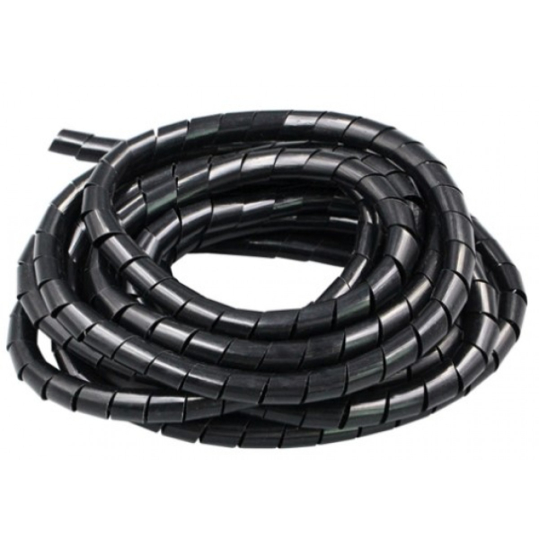 5m johtojen organisoija, PE-kierreputki, Musta