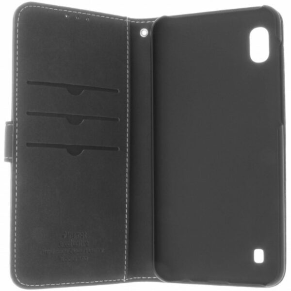 Samsung A10 musta suojakotelo, aitoa nahkaa, Insmat EXCLUSIVE FLIP CASE - Image 2