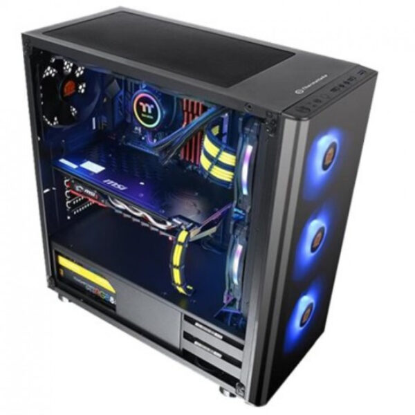 THERMALTAKE V200 TG RGB, ATX kotelo, lasinen kylki, Tempered Glass RGB Edition - Image 2