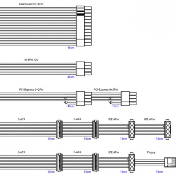InterTech SL-700 Plus 700W ATX virtalähde, 82+ - Image 2